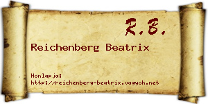 Reichenberg Beatrix névjegykártya
